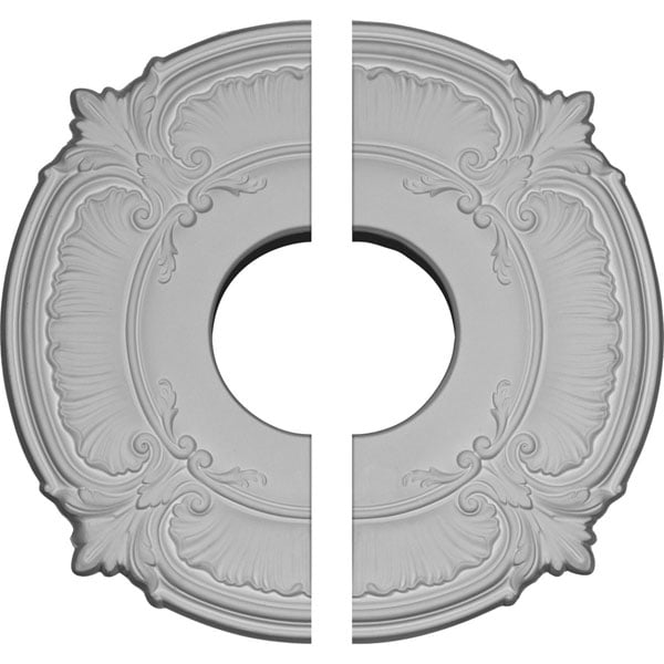 12 3/4"OD x 3 1/2"ID x 1/2"P Attica Ceiling Medallion, Two Piece (Fits Canopies up to 3 1/2")