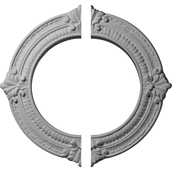 13 1/8"OD x 8"ID x 5/8"P Benson Ceiling Medallion, Two Piece (Fits Canopies up to 8")