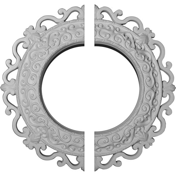 13 1/4"OD x 6 5/8"ID x 1 1/8"P Orrington Ceiling Medallion, Two Piece (Fits Canopies up to 6 5/8")