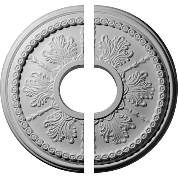 13 7/8"OD x 3 3/4"ID x 1 1/4"P Tirana Ceiling Medallion, Two Piece (Fits Canopies up to 4 3/4")