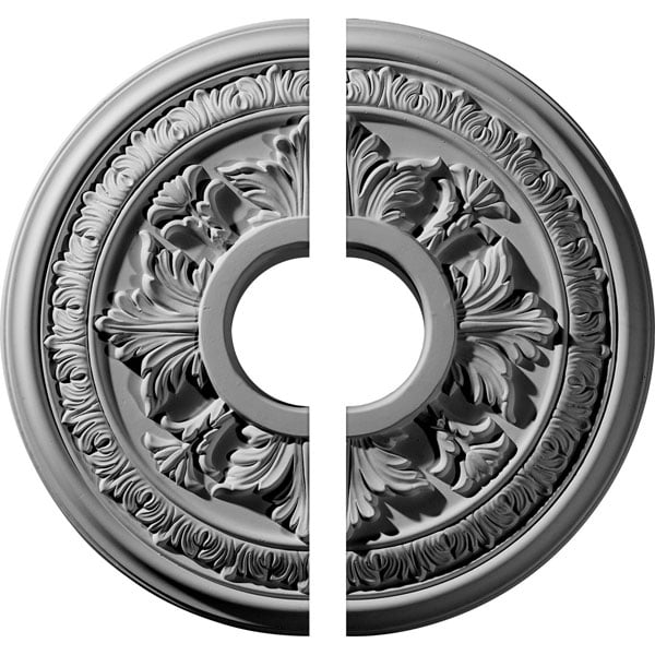 15 3/8"OD x 4 1/4"ID x 1 1/2"P Baltimore Ceiling Medallion, Two Piece (Fits Canopies up to 5 1/2")