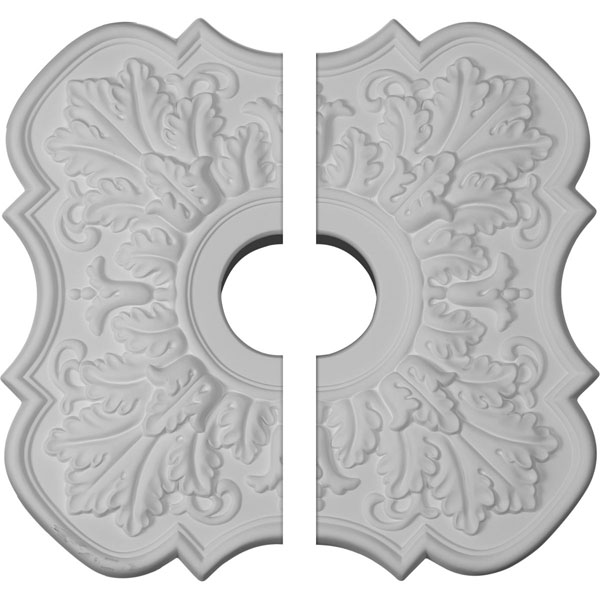 17 3/4"OD x 3 1/8"ID x 1"P Peralta Ceiling Medallion, Two Piece (Fits Canopies up to 4 5/8")