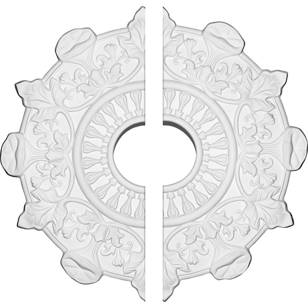17 1/2"OD x 4"ID x 1"P Preston Ceiling Medallion, Two Piece (Fits Canopies up to 4")