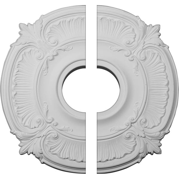 18"OD x 4"ID x 5/8"P Attica Ceiling Medallion, Two Piece (Fits Canopies up to 5")