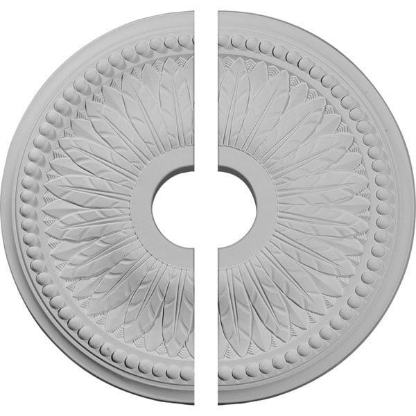 18"OD x 3 3/4"ID x 1 1/2"P Bailey Ceiling Medallion, Two Piece (Fits Canopies up to 5 3/4")