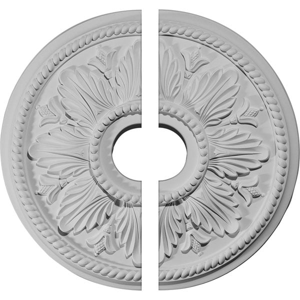 18 1/8"OD x 3 1/2"ID x 2 3/4"P Edinburgh Ceiling Medallion, Two Piece (Fits Canopies up to 5 1/8")