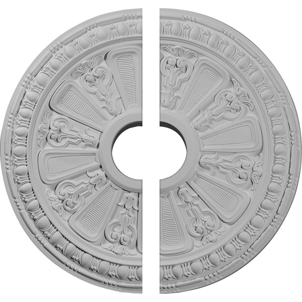 18 1/8"OD 3 5/8"ID x 1 1/8"P Raymond Ceiling Medallion, Two Piece (Fits Canopies up to 5 1/8")