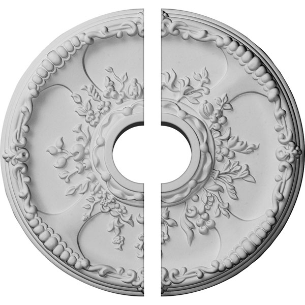 18"OD x 3 1/2"ID x 1 3/8"P Antioch Ceiling Medallion, Two Piece (Fits Canopies up to 3 1/2")