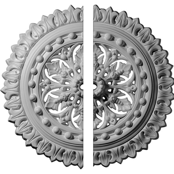 18 1/2"OD x 7/8"ID x 1 1/2"P Sellek Ceiling Medallion, Two Piece (Fits Canopies up to 1 1/8")
