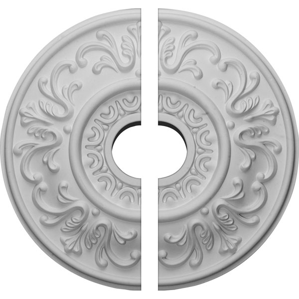 18"OD x 3 1/2"ID x 1"P Valletta Ceiling Medallion, Two Piece (Fits Canopies up to 3 1/2")