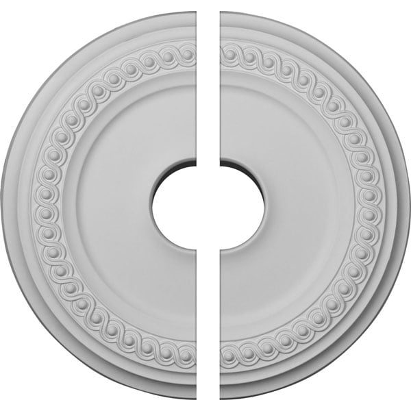 18 5/8"OD 4"ID x 1 1/8"P Classic Ceiling Medallion, Two Piece (Fits Canopies up to 12 3/4")