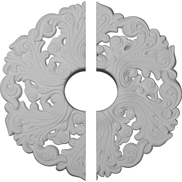 19 5/8"OD x 4 3/4"ID x 1 3/4"P Orrington Ceiling Medallion, Two Piece (Fits Canopies up to 4 3/4")