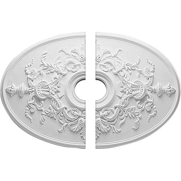 30 3/4"W x 21 1/4"H x 3 7/8"ID x 1 5/8"P Alexa Ceiling Medallion, Two Piece (Fits Canopies up to 5 5/8")