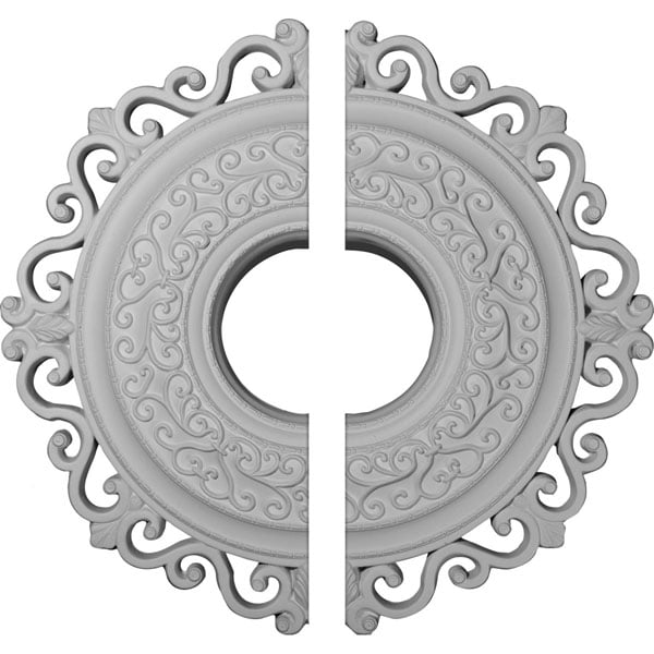 22"OD x 6 1/4"ID x 1 3/4"P Orrington Ceiling Medallion, Two Piece (Fits Canopies up to 6 1/4")