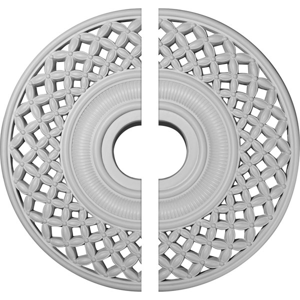 22 1/4"OD x 4 3/4"ID x 1 1/4"P Robin Ceiling Medallion, Two Piece (Fits Canopies up to 6 1/4")