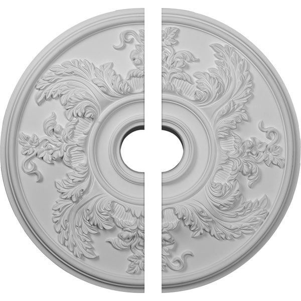 23 5/8"OD x 4 5/8"ID x 1 7/8"P Acanthus Twist Ceiling Medallion, Two Piece (Fits Canopies up to 8 3/8")