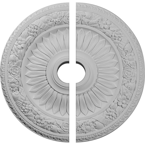23 5/8"OD x 3 5/8"ID x 1 1/8"P Bellona Ceiling Medallion, Two Piece (Fits Canopies up to 3 5/8")