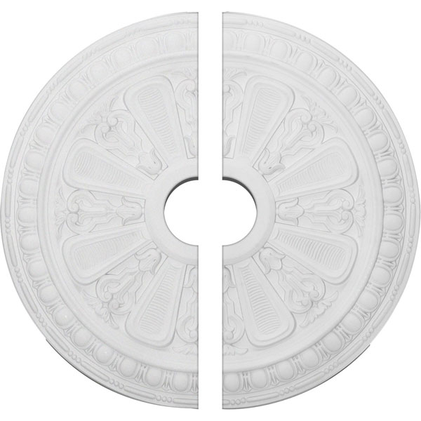 23 1/2"OD x 3 7/8"ID x 1"P Bristol Ceiling Medallion, Two Piece (Fits Canopies up to 3 7/8")