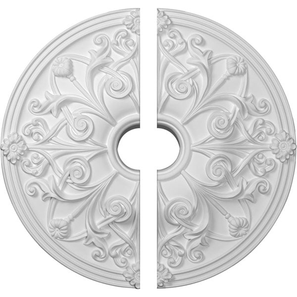 23 5/8"OD x 3 7/8"ID x 2 1/8"P Jamie Ceiling Medallion, Two Piece (Fits Canopies up to 3 7/8")