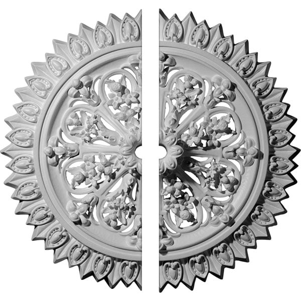 24 3/4"OD 1 3/8"ID x 3 1/4"P Lariah Ceiling Medallion, Two Piece (Fits Canopies up to 1 3/8")