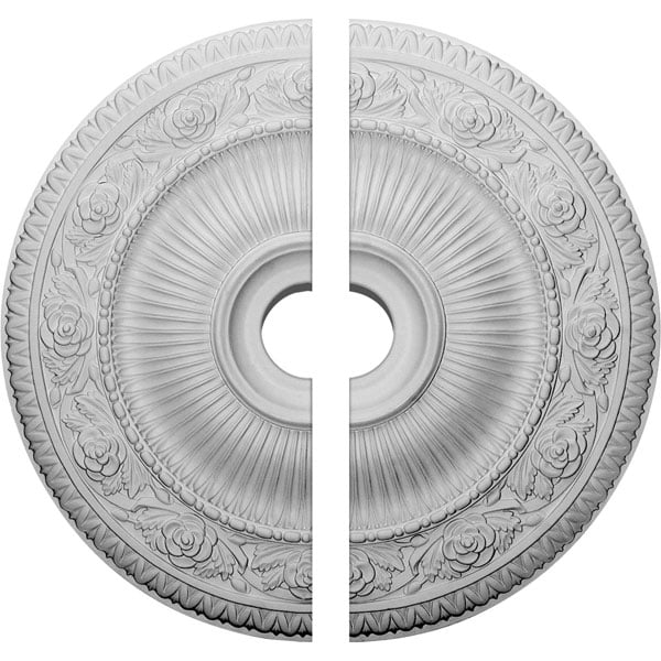 24 1/4"OD x 3 7/8"ID x 2"P Logan Ceiling Medallion, Two Piece (Fits Canopies up to 6 1/8")