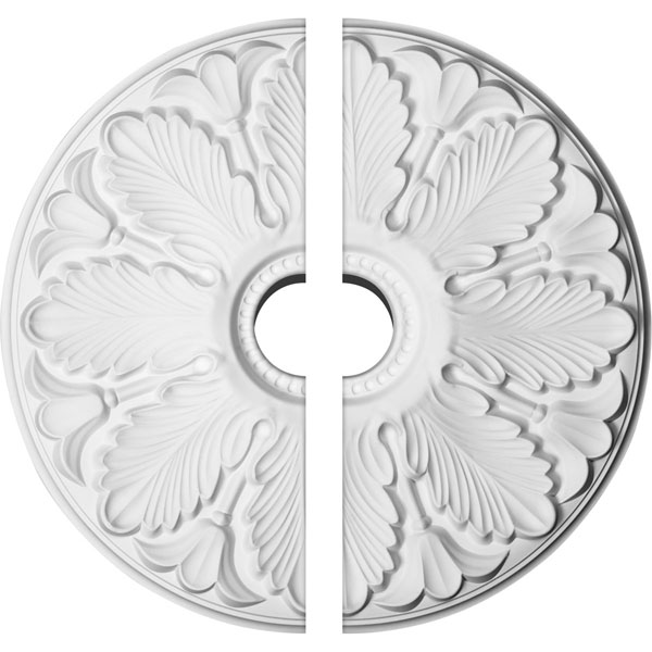 24 1/2"OD x 3 1/2"ID x 1"P Milan Ceiling Medallion, Two Piece (Fits Canopies up to 4 5/8")