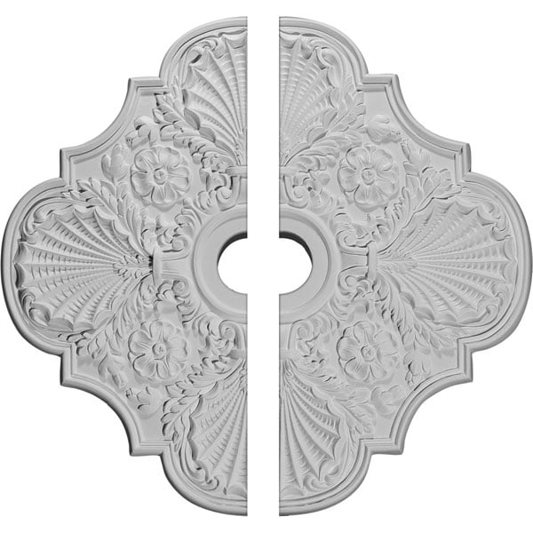 29"OD x 3 5/8"ID x 1 3/8"P Flower Ceiling Medallion, Two Piece (Fits Canopies up to 6 1/4")