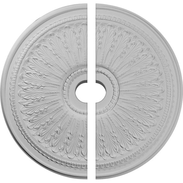 29 1/8"OD x 3 5/8"ID x 1"P Oakleaf Ceiling Medallion, Two Piece (Fits Canopies up to 6 1/4")