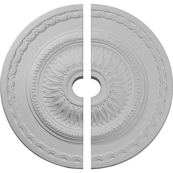 29 1/2"OD x 3 5/8"ID x 1 5/8"P Sunflower Ceiling Medallion, Two Piece (Fits Canopies up to 5 5/8")