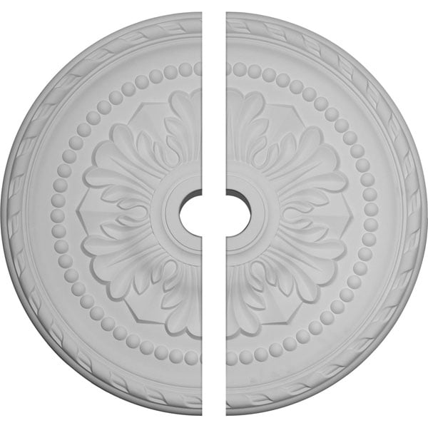 31 1/2"OD x 3 5/8"ID x 1 3/4"P Palmetto Ceiling Medallion, Two Piece (Fits Canopies up to 7 5/8")