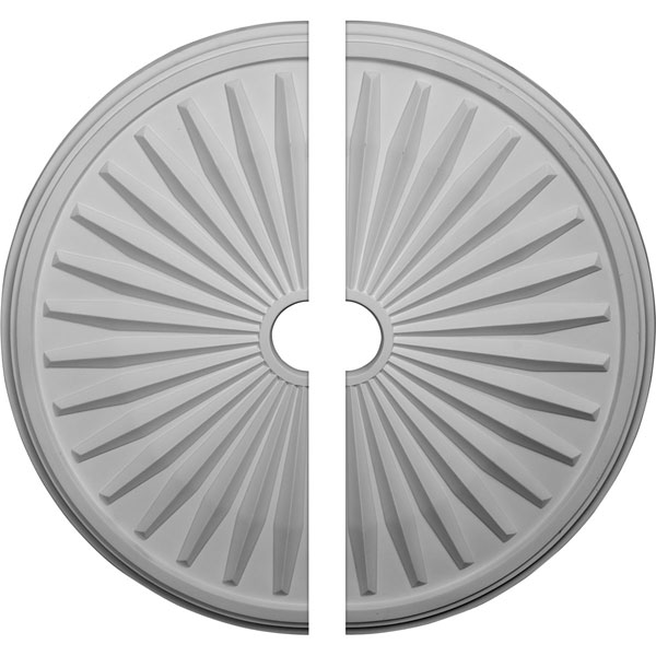 33 1/8"OD x 3 1/2"ID x 1 3/8"P Leandros Ceiling Medallion, Two Piece (Fits Canopies up to 5")