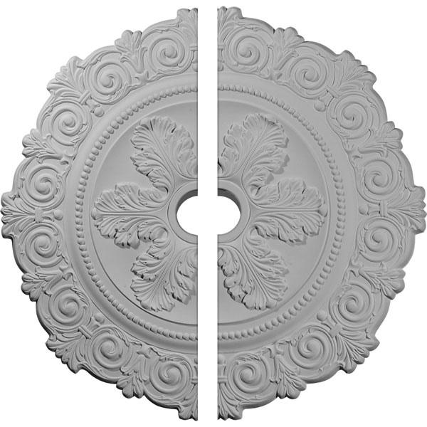 33 1/4"OD x 3 5/8"ID x 1"P Scroll Medallion, Two Piece (Fits Canopies up to 3 5/8")