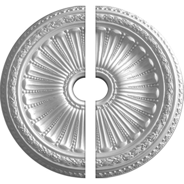 35 1/8"OD x 4 7/8"ID x 2 1/2"P Viceroy Ceiling Medallion, Two Piece (Fits Canopies up to 4 7/8")