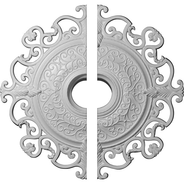 38 3/8"OD x 6 5/8"ID x 2 7/8"P Orleans Ceiling Medallion, Two Piece (Fits Canopies up to 8 1/4")