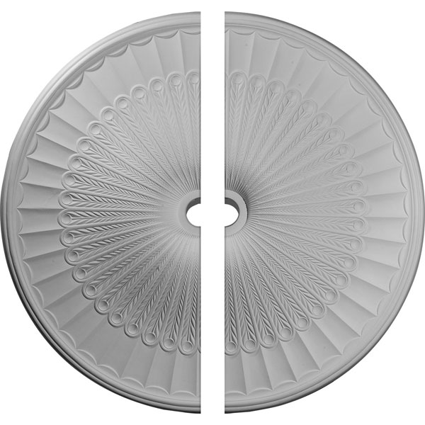 51"OD x 3 5/8"ID x 3 3/8"P Galveston Ceiling Medallion, Two Piece (Fits Canopies up to 5 7/8")