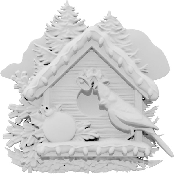 Christmas Birdhouse Onlay