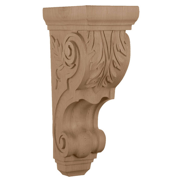 5"W x 7 1/4"D x 14 1/4"H, Large Traditional Acanthus Corbel