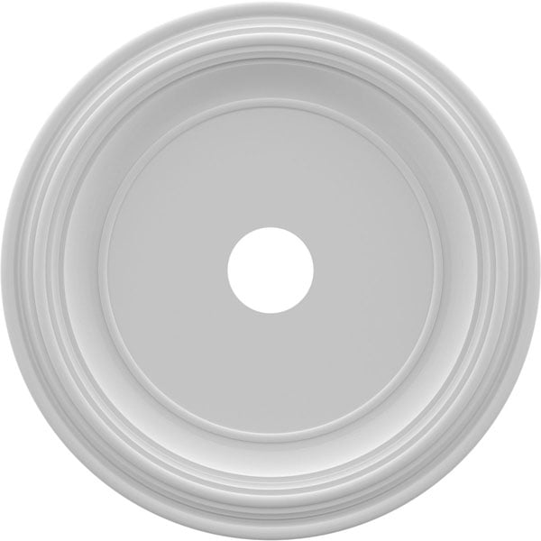 22"OD x 3 1/2"ID x 1 1/2"P Traditional Thermoformed PVC Ceiling Medallion  (Fits Canopies up to 13 1/2")