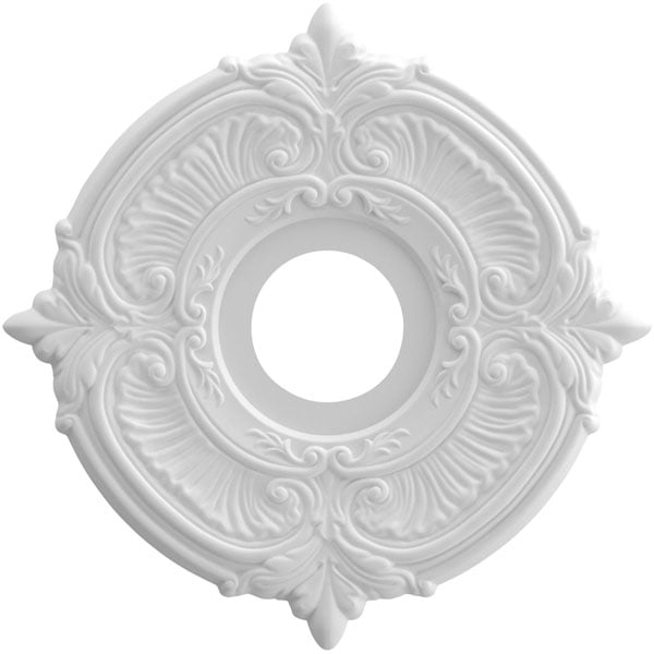 13"OD x 3 1/2"ID x 3/4"P Attica Thermoformed PVC Ceiling Medallion (Fits Canopies up to 5")