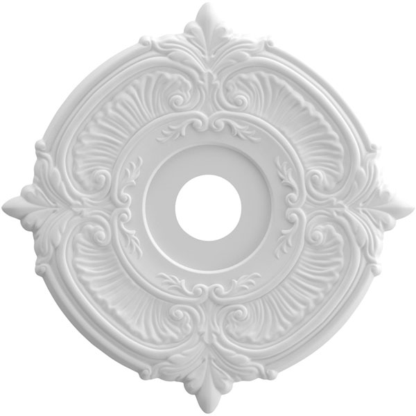 19"OD x 3 1/2"ID x 1"P Attica Thermoformed PVC Ceiling Medallion (Fits Canopies up to 6 3/4")
