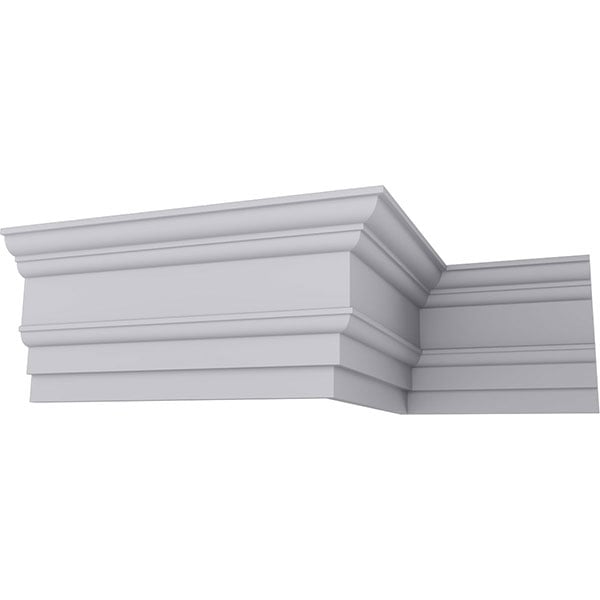 19"H x 8 3/8"P x 20 1/2"F x 94 1/2"L Traditional Massive Smooth Crown Moulding