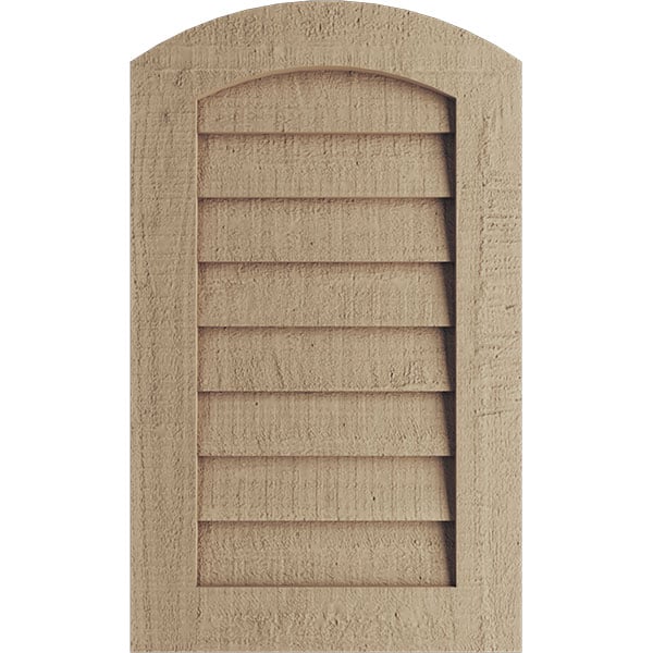 Timberthane Arch Top Faux Wood Gable Vent, Primed Tan