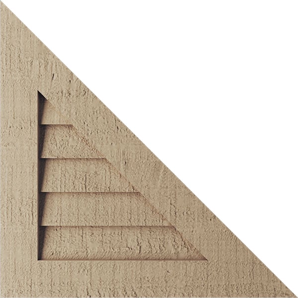 Timberthane Right Triangle Faux Wood Gable Vent, Primed Tan