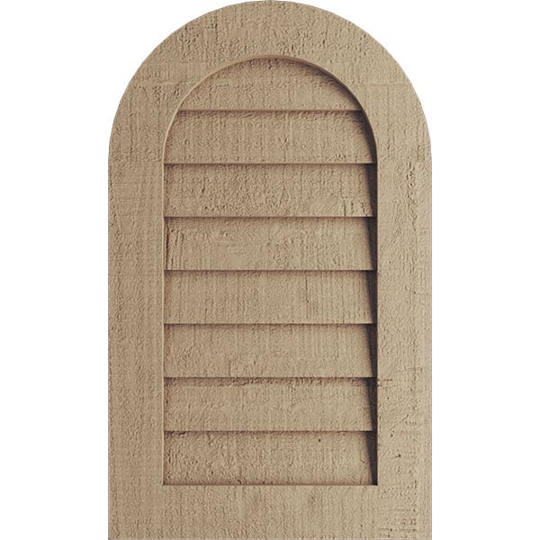 Timberthane Round Top Faux Wood Gable Vent, Primed Tan