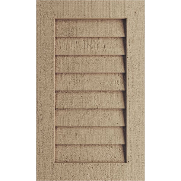 Timberthane Vertical Faux Wood Gable Vent, Primed Tan