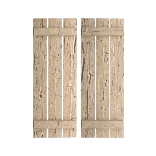 TimberThane Faux Rustic Spaced Board-n-Batten Shutters (Per Pair)