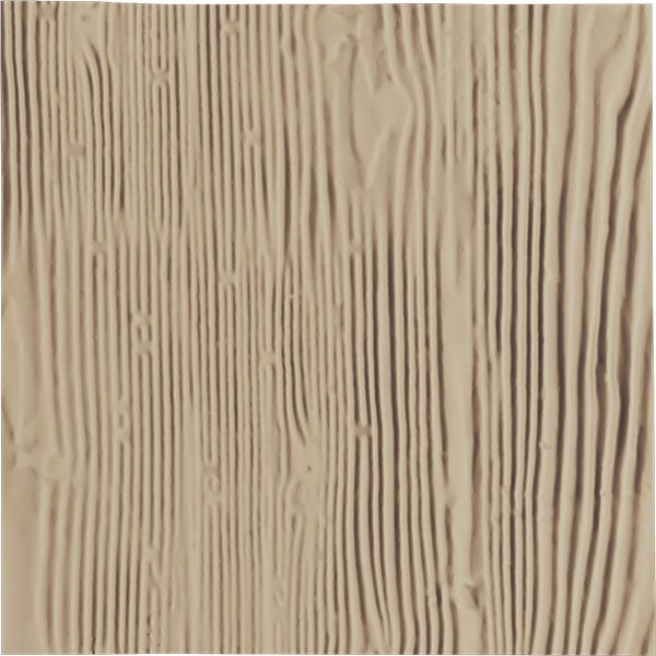 6"W x 6"H Sandblasted Rustic Faux Wood Material Sample, Primed Tan