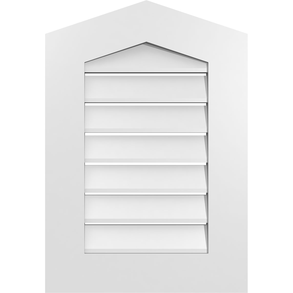 Ekena Millwork Peaked Top Surface Mount Signature Urethane Functional Gable Vent 1112 Pitch Primed Tan Fruq1094