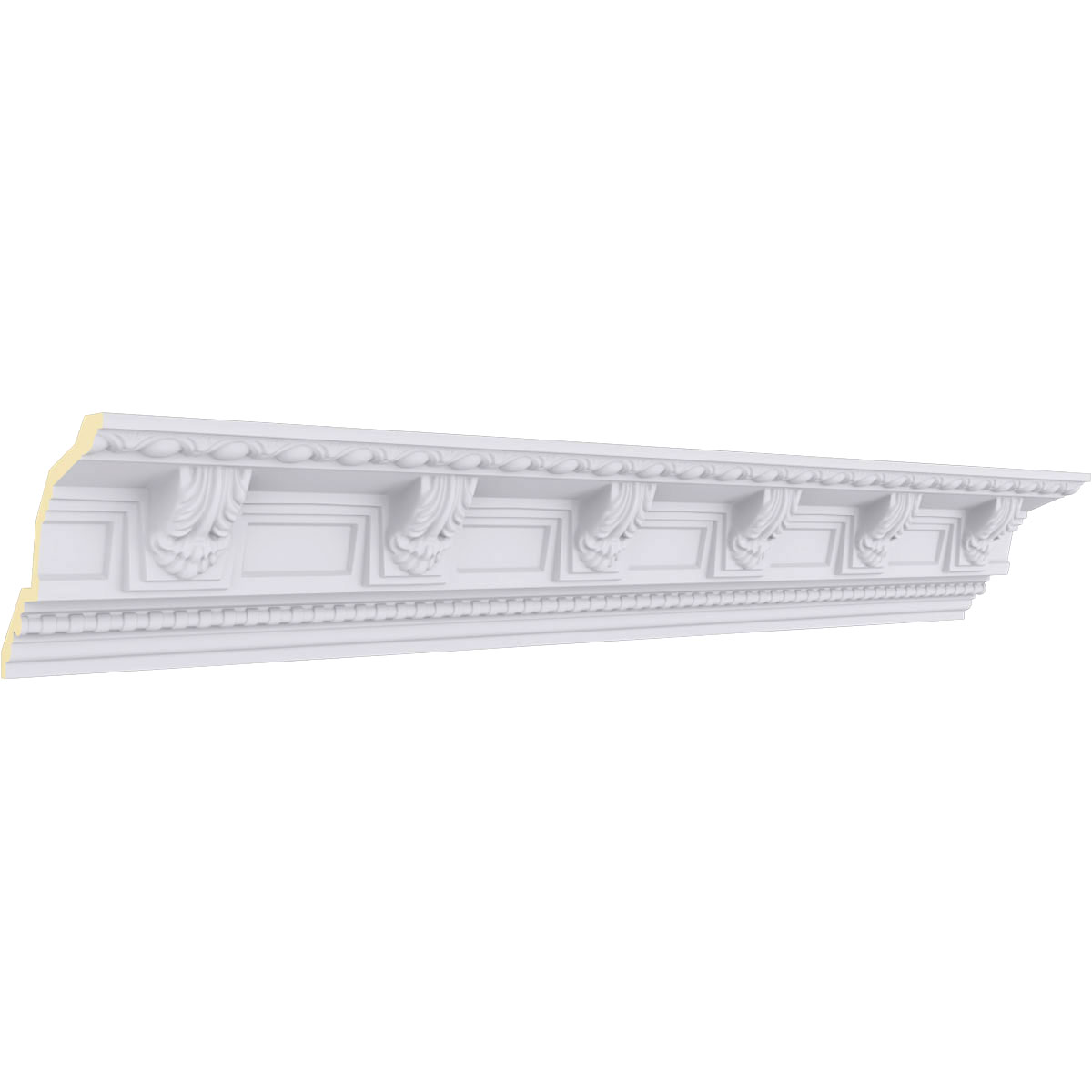 Endurathane Attica Acanthus Leaf Crown Moulding, 5 1/4