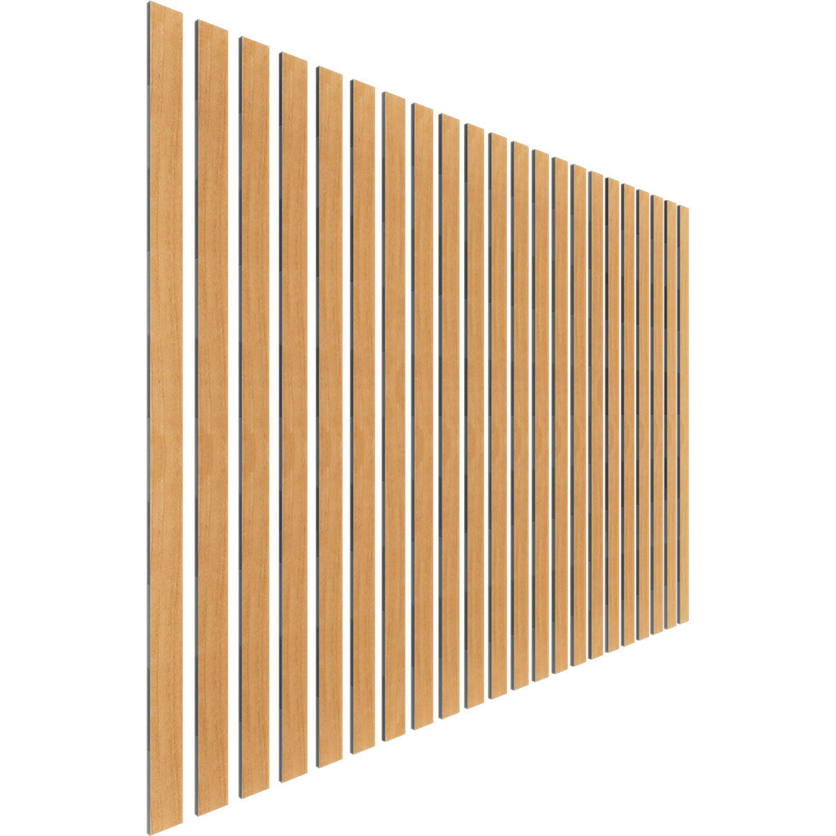 Designer Series Adjustable Wood Slat Wall Panel Kit w/ 2